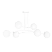 Lampy sufitowe - Biała, molekularna lampa sufitowa do salonu 1025/6 z serii HALLDOR - miniaturka - grafika 1