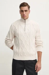 Guess sweter z domieszką wełny męski kolor beżowy ciepły M4BR49.Z3IN0 - Swetry męskie - miniaturka - grafika 1