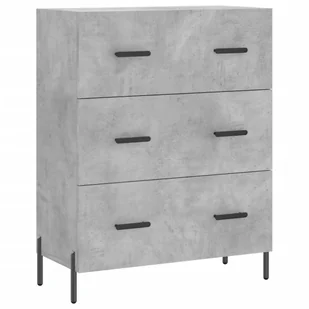 Witrynka, szarość betonu 69,5x34x180 cm materiał drewnopochodny Lumarko! - Witryny - miniaturka - grafika 8