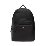 Torby na laptopy - Plecak Tommy Hilfiger Essential Pu Backpack AM0AM09503 Czarny - miniaturka - grafika 1
