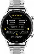 Smartwatch - Sekonda męski Sekonda 30177 srebrny bransoleta - miniaturka - grafika 1