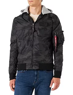 Alpha Industries Męska kurtka bomberka MA-1 TT Hood Black Camo, XL, Black Camo, XL - Kurtki męskie - miniaturka - grafika 1