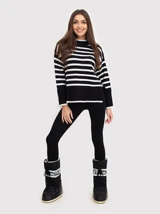 Dzianinowy sweter w paski AXS0205 - Swetry damskie - miniaturka - grafika 1
