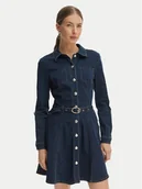 Sukienki - Morgan Sukienka jeansowa 261-RODEX Granatowy Slim Fit - miniaturka - grafika 1