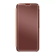 Etui i futerały do telefonów - Etui Clear View do Samsunga Galaxy S23 z osłoną lustrzaną Podstawka wideo w kolorze różowego złota - miniaturka - grafika 1