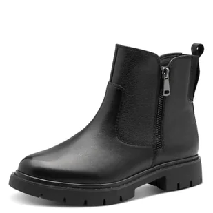 TAMARIS Damskie buty Comfort Boot Flat Półdługie kozaki, czarne, 42 EU, czarny, 42 EU - Kozaki damskie - miniaturka - grafika 1