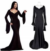 Stroje karnawałowe - PRZEBRANIE MORTICIA ADDAMS ADDAMSÓW SUKNIA XXL - miniaturka - grafika 1