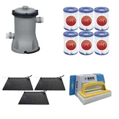 Baseny ogrodowe - WAYS - Pielęgnacja basenu - 3x Solarmat & pompa filtrująca 2006 L/h & 6 filtrów typu II & szczotka szorująca WAYS - miniaturka - grafika 1