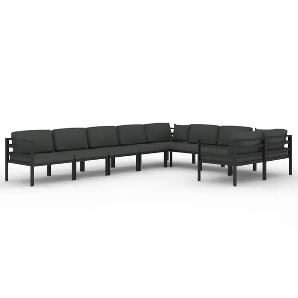 Zestaw Wypoczynkowy do Ogrodu z Aluminiową Ramą, Modułowy, Antracytowy, 70x