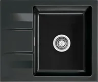 Zlewozmywaki - SystemCeram GENEA 60 NERO 68 (czarny połysk) (50970168) - miniaturka - grafika 1