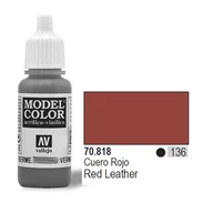 Akcesoria i części modelarskie - Vallejo Farba Nr136 Red Leather 17ml 439764 - miniaturka - grafika 1