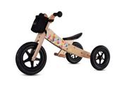 Rowerki biegowe - Sun Baby Rowerek biegowy drewniany dla 2 latka 2w1 Twist Plus - Cubic Black Edition - miniaturka - grafika 1