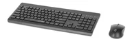 Myszki - Manhattan 180771 klawiatura Dołączona myszka Uniwersalne RF Wireless QWERTY Czarny - miniaturka - grafika 1