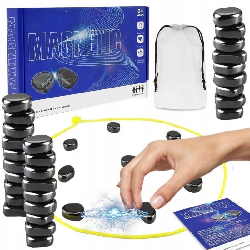 KAMIENIE MAGNETYCZNE GRA RODZINNA MAGNETIC MAGNESY 60SZT. STRATEGICZNA