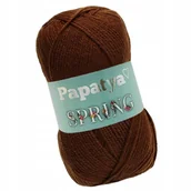 Pasmanteria - Włóczka PAPATYA SPRING AKRYLOWA Kamgarn Cienki AKRYL 100% C.BRĄZOWY 9080 - miniaturka - grafika 1