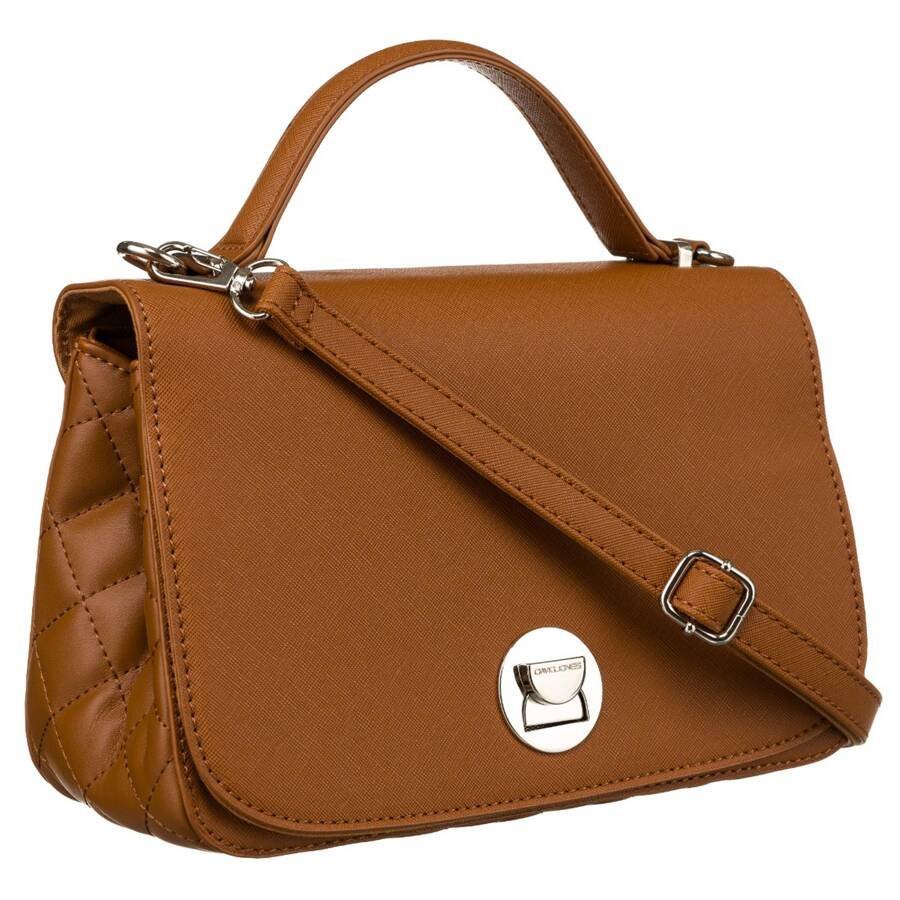 Listonoszka damska pikowana crossbody z odpinanym paskiem - David Jones