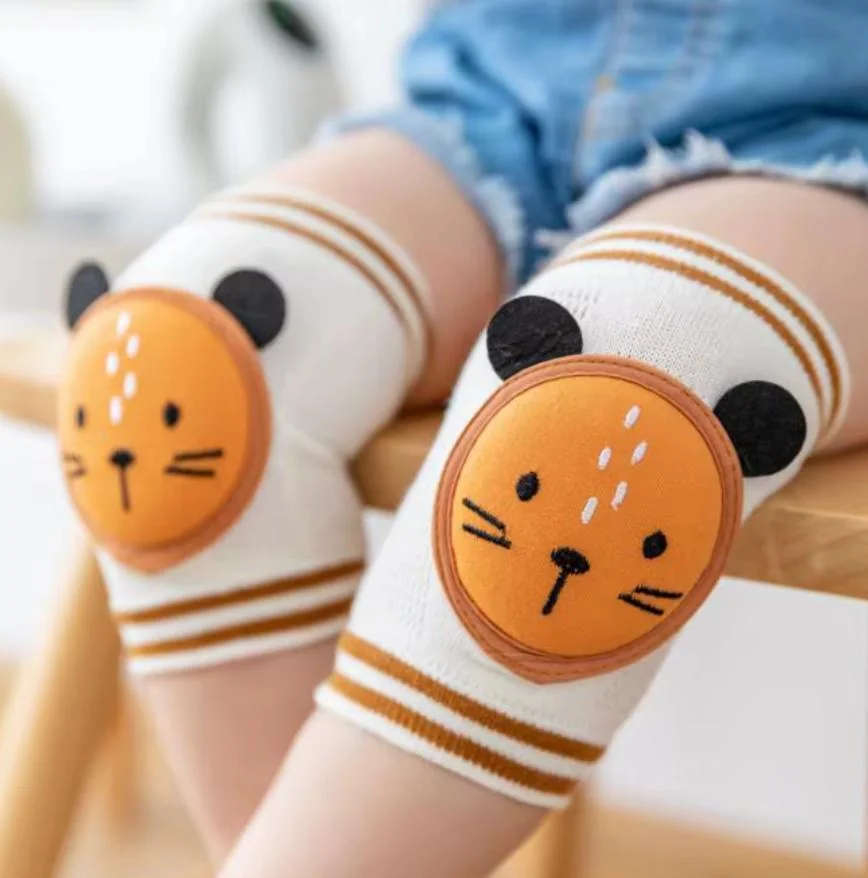 Antypoślizgowe nakolanniki dziecięce Mommy Bag Misie - żółte