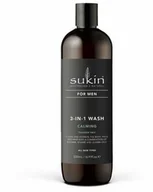 Żele pod prysznic dla mężczyzn - Sukin, For Men Kojący Żel pod prysznic 3w1 500ml - miniaturka - grafika 1