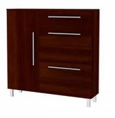 Szafki na buty - Szafka na buty LOCO Messena SM, orzech ciemny, 110x110x28 cm - miniaturka - grafika 1