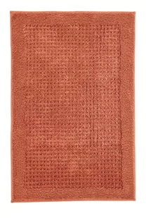 Kleine Wolke Net Ekologiczny Dywan kąpielowy pomarańczowy 60 x 90 cm ECO LIVING - Dywaniki łazienkowe - miniaturka - grafika 1