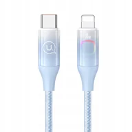Kable USB - P4Y Kabel USB-C do Lightning US-SJ638 480 Mbps 1.2m niebieski - miniaturka - grafika 1