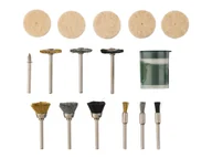 Akcesoria do elektronarzędzi - PARKSIDE® Zestaw akcesoriów do szlifierek (Szczotki druciane/polerki PDBPS 16) - miniaturka - grafika 1