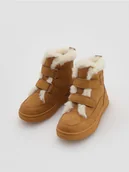 Buciki dla niemowląt - Reserved - Ocieplane botki z imitacji skóry - brązowy - miniaturka - grafika 1
