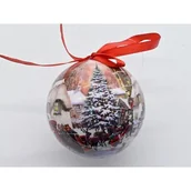 Bombki - Bombka styropianowa z kokardą 7,5 cm - miniaturka - grafika 1