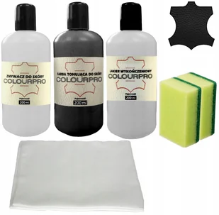 Zestaw Farba Czarny Lakier Do Skóry 200 ML Farby - Kosmetyki samochodowe - miniaturka - grafika 1
