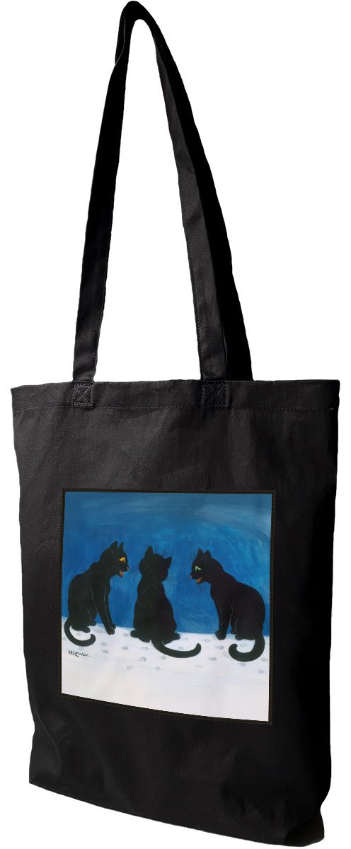 Torba z naszywką Czarne koty na śniegu Louis Wain