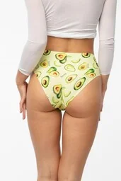 Figi damskie klasyczne bezszwowe z energetycznym wzorem Avocado Classic Julimex - Majtki damskie - miniaturka - grafika 1