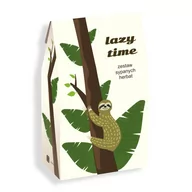 Herbata - LAZY TIME. Zestaw herbat do leniuchowania - 10 saszetek 10x 5g z herbatą różnego rodzaju i smaku + bawełniany filtr do herbaty, uniwersalny prezent up - miniaturka - grafika 1