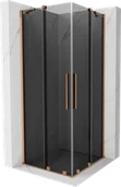 Kabiny prysznicowe - Mexen Velar Duo kabina prysznicowa rozsuwana 80x80 cm, grafit, miedź szczotkowana - 871-080-080-42-65 - miniaturka - grafika 1