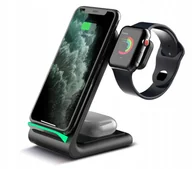 Ładowarki do telefonów - Stacja ładująca ładowarka bezprzewodowa 3w1 do iphone apple watch airpod - miniaturka - grafika 1