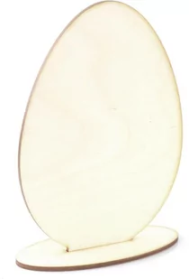 Drewniane jajko na podstawce - 15 cm - 1 szt. - Wielkanoc - miniaturka - grafika 1