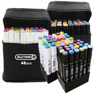 Przybory szkolne - PROMARKERY zestaw markery PRO ART 48szt mazaki dwustronne flamastry szkolne - miniaturka - grafika 1