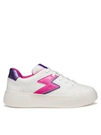 Buty dla dziewczynek - Geox Sneakersy J Mikiroshi J45DVA 054AJ C0563 S Biały - miniaturka - grafika 1