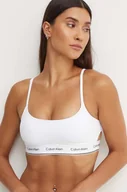Stroje kąpielowe - Calvin Klein biustonosz kąpielowy kolor biały lekko usztywniona miseczka - miniaturka - grafika 1