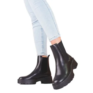 Sztyblety na platformie Sergio Leone czarne - Botki damskie - miniaturka - grafika 1