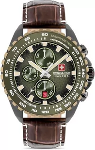 Zegarek Zegarek męski SWISS MILITARY SMWGC0001840 zielony sportowy wojskowe - Zegarki męskie - miniaturka - grafika 1