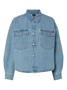 Pieces Kurtka jeansowa Tamra 17157410 Niebieski Regular Fit - Kurtki damskie - miniaturka - grafika 1