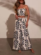 Spodnie damskie - Milan Kiss Spodnie w kolorze granatowo-beżowym - miniaturka - grafika 1