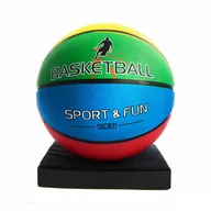 Koszykówka - Kolorowa Piłka Do Koszykówki Do Kosza Rozmiar 7 - miniaturka - grafika 1