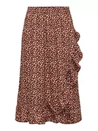 Spódnice - ONLY Damska spódnica Onlolivia Long Wrap WVN Noos, Henna/Aop:two Tone Flower, M - miniaturka - grafika 1