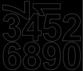 Pasmanteria - Cyfry samoprzylepne 8 cm czarny matowy - miniaturka - grafika 1