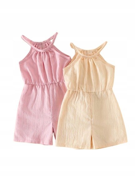 SHEIN KOMBINZON DZIECIĘCY RÓŻOWY I BEŻOWY 2 PACK 98-104cm 1HA