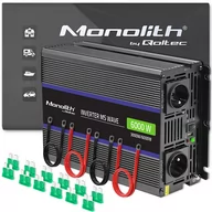 Przetwornice samochodowe - Qoltec Monolith 6000 MS Wave 12V na 230V 3000/6000W USB - miniaturka - grafika 1