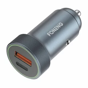 Zestaw ładujący GSM samochodowy Foneng C16 single USB (metalowy) - Kable - miniaturka - grafika 1