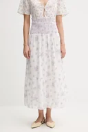 Spódnice - Pepe Jeans spódnica kolor biały maxi rozkloszowana PL901223 - miniaturka - grafika 1