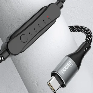 Dudao kabel USB - USB Typ C 5 A 1 m timer wyłącznik czasowy 1 - 5 godzin czarny (L7xsT) - Kable USB - miniaturka - grafika 3
